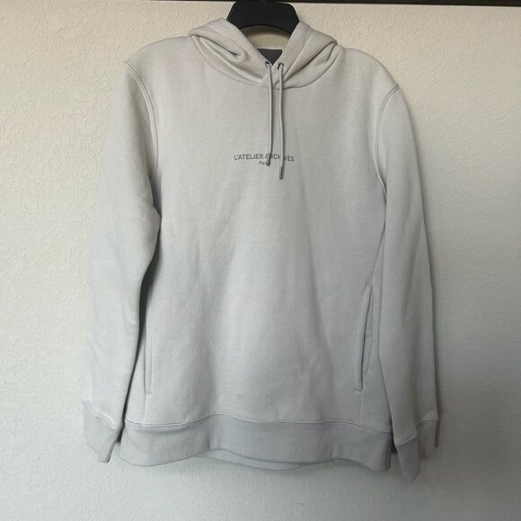 NWOT H&M Men's L'atelier Archives Hoodie, Beige, size S - Picture 11 of 11